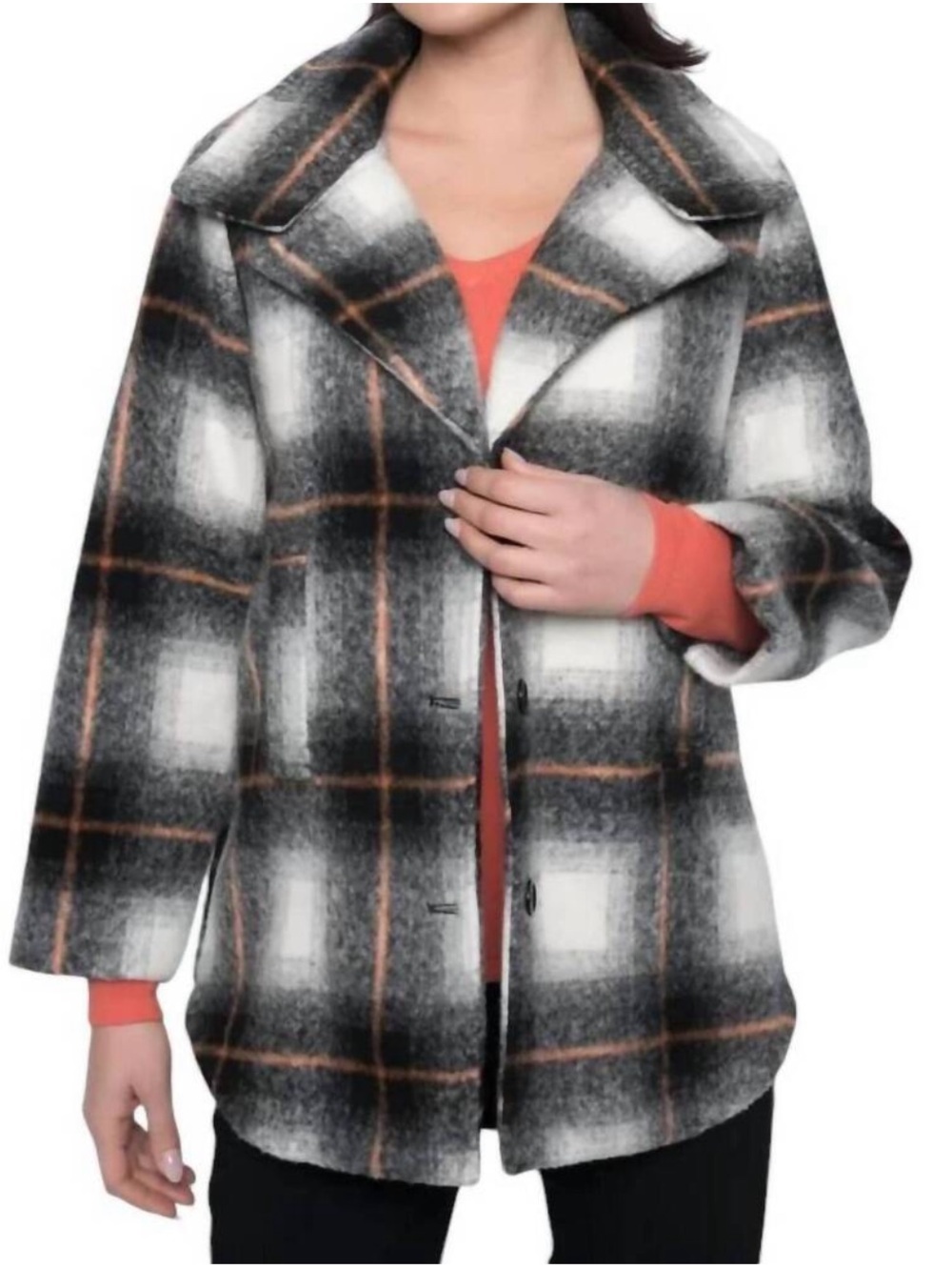 PICADILLY plaid jacket / pea coat / Shacket Size XS New